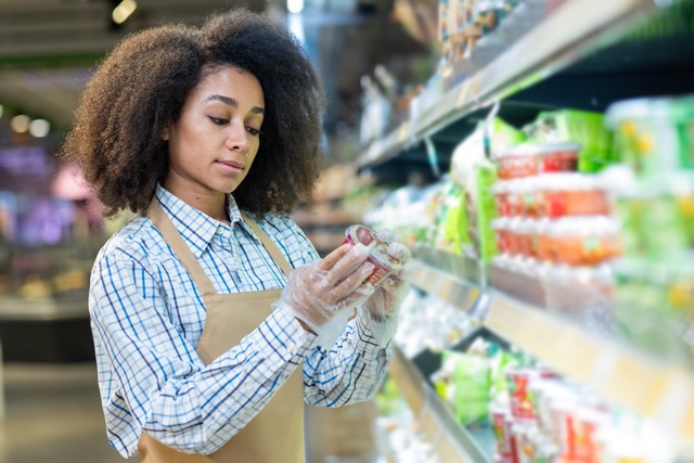 Grocery store POS system inventory management dashboard showing real-time data updates stock levels and purchasing decisions for independent grocery retailers