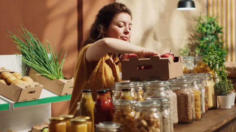 specialty grocer reviewing POS sales velocity data to identify niche product trends