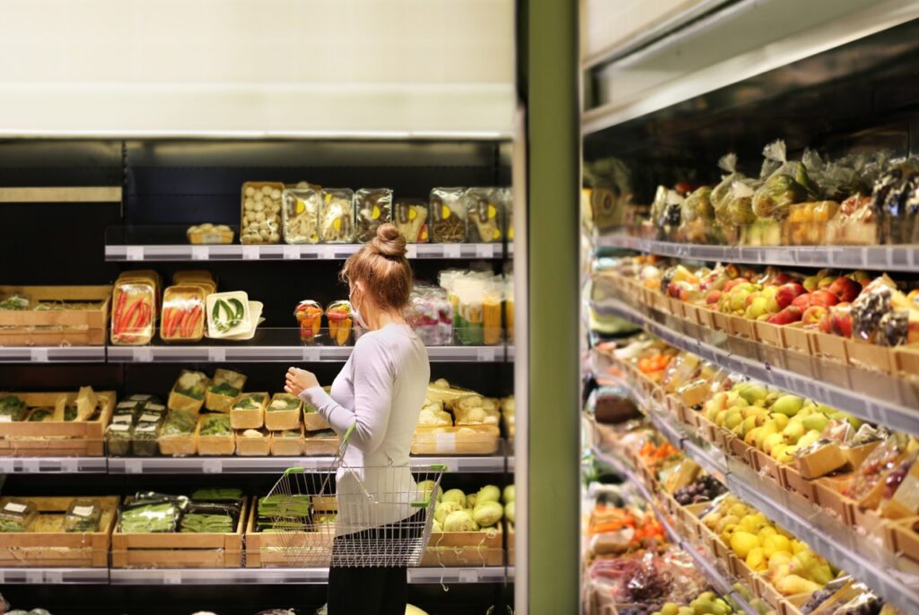 Grocery store shelves stocked ahead of a local community festival using event-based inventory planning