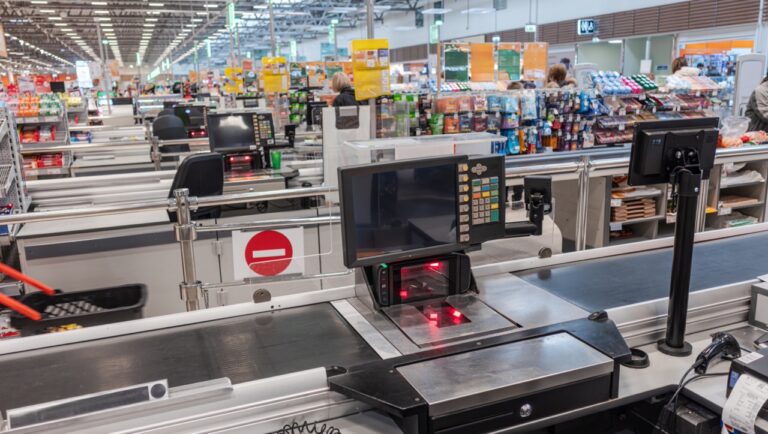 Grocery manager configuring role-based POS permissions for cashiers